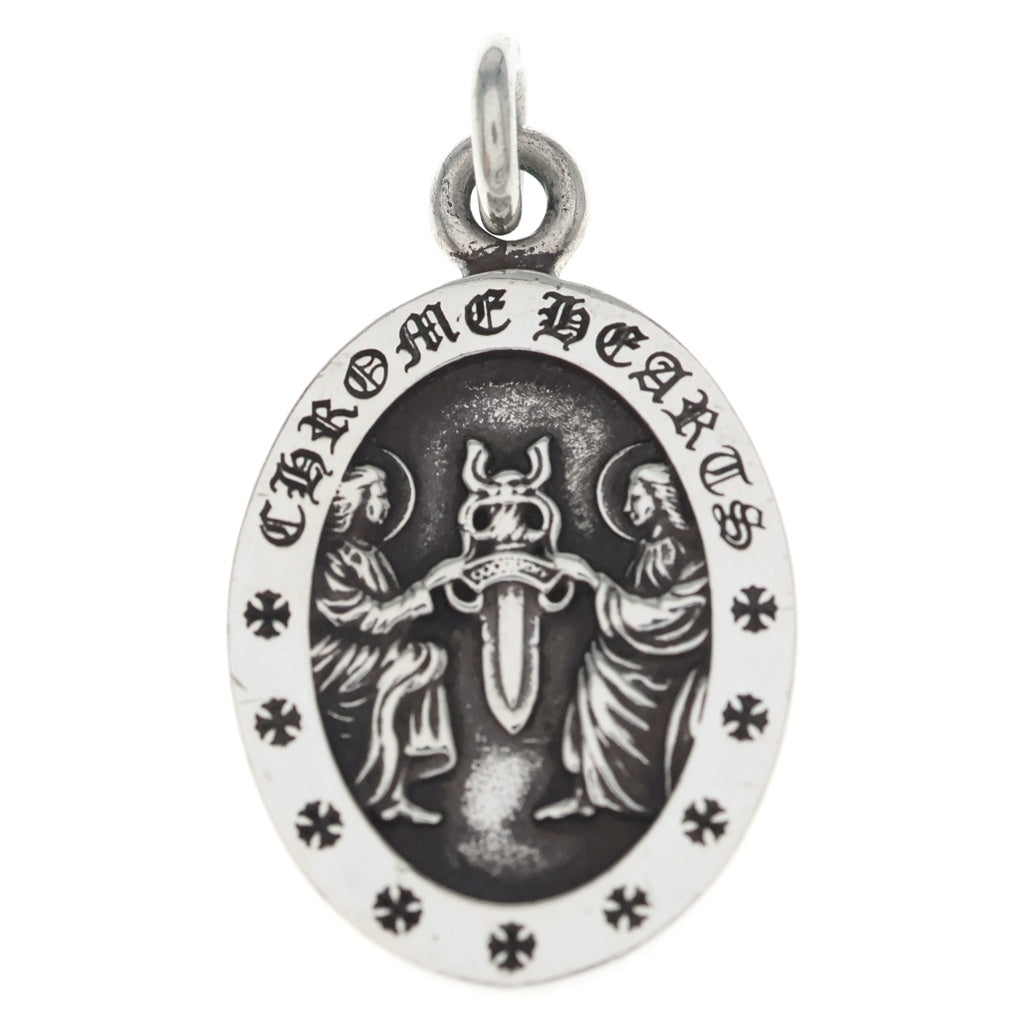 CHROME HEARTS(クロムハーツ) ANGEL MEDAL OVAL オーバルエンジェルメダル ペンダントトップ シルバー BCA207