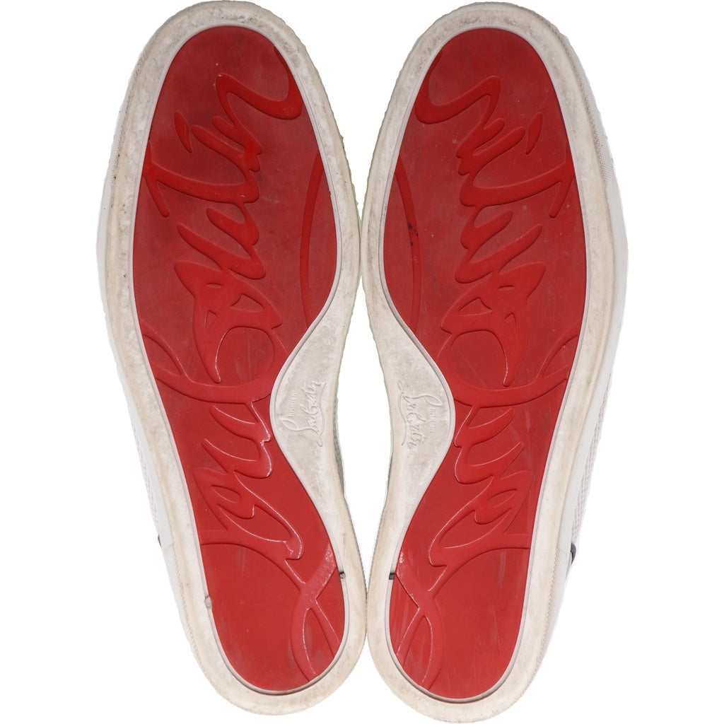 CHRISTIAN LOUBOUTIN(クリスチャンルブタン) スパイクスタッズ ハイカットスニーカー ホワイト/ネオン 42.5