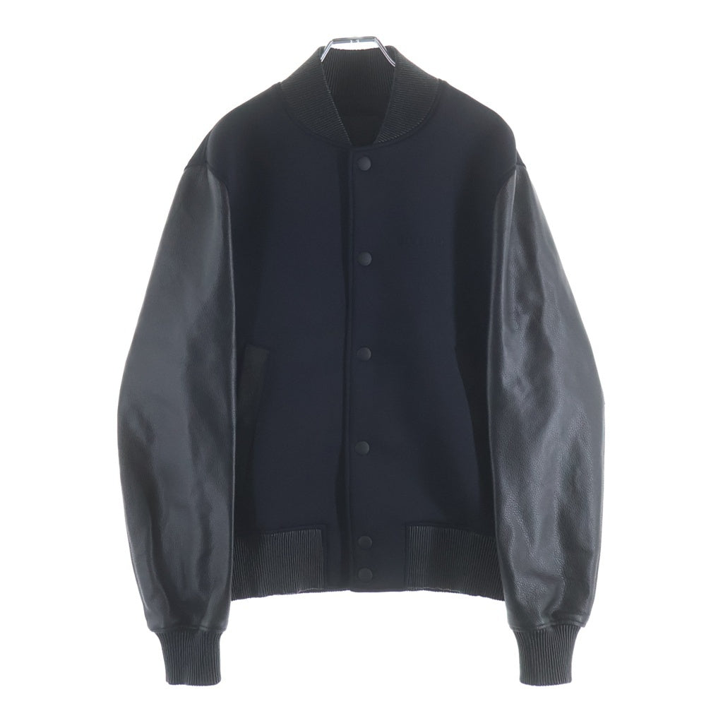 GIVENCHY ジバンシィ レザー切替エンボスバックロゴボンバージャケット ブルゾン ブラック BM00K960TF GIVENCHY(ジバンシィ) レザー切替エンボスバックロゴボンバー