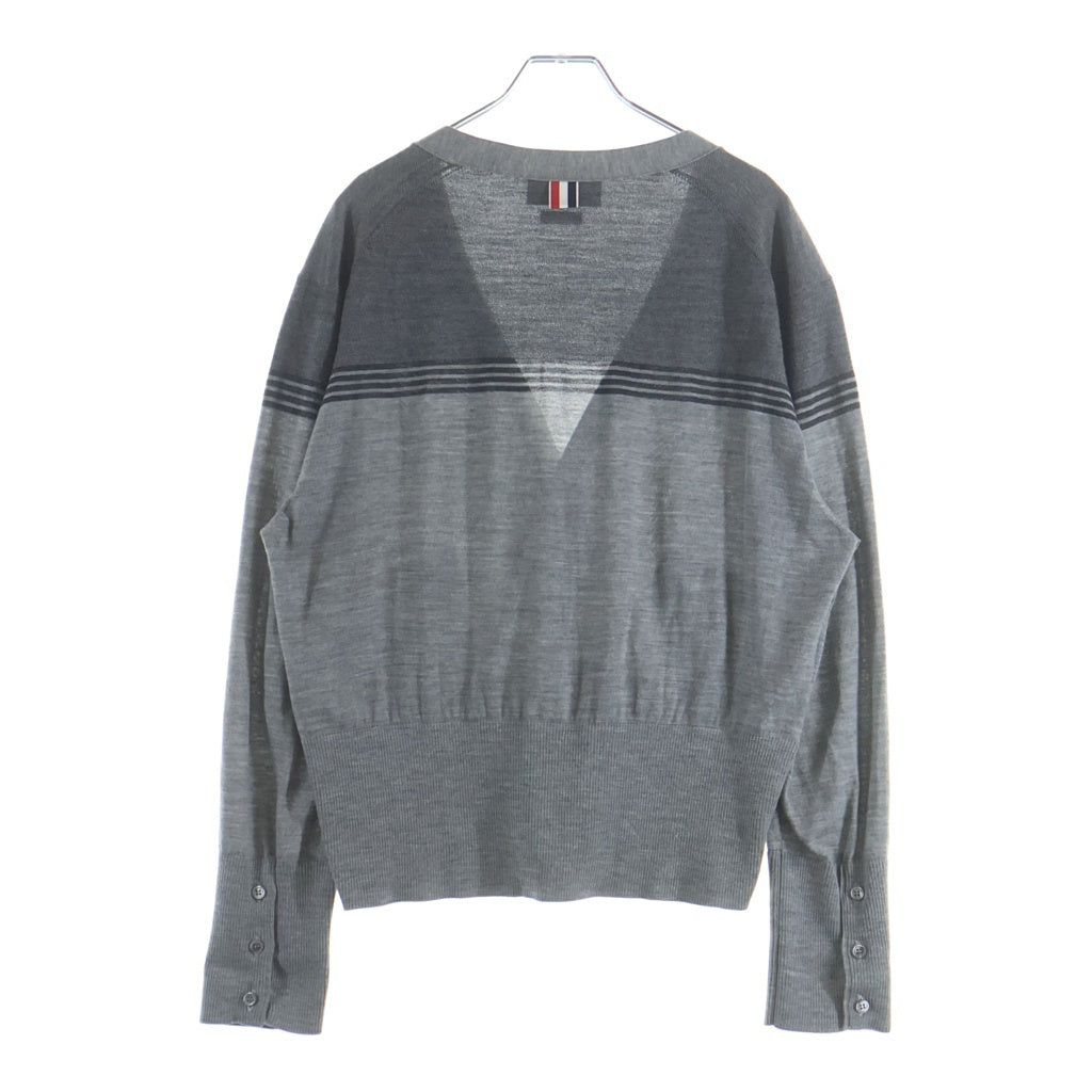 THOM BROWNE(トムブラウン) 4BAR ニットカーディガン MKC459A-Y1014-055 グレー