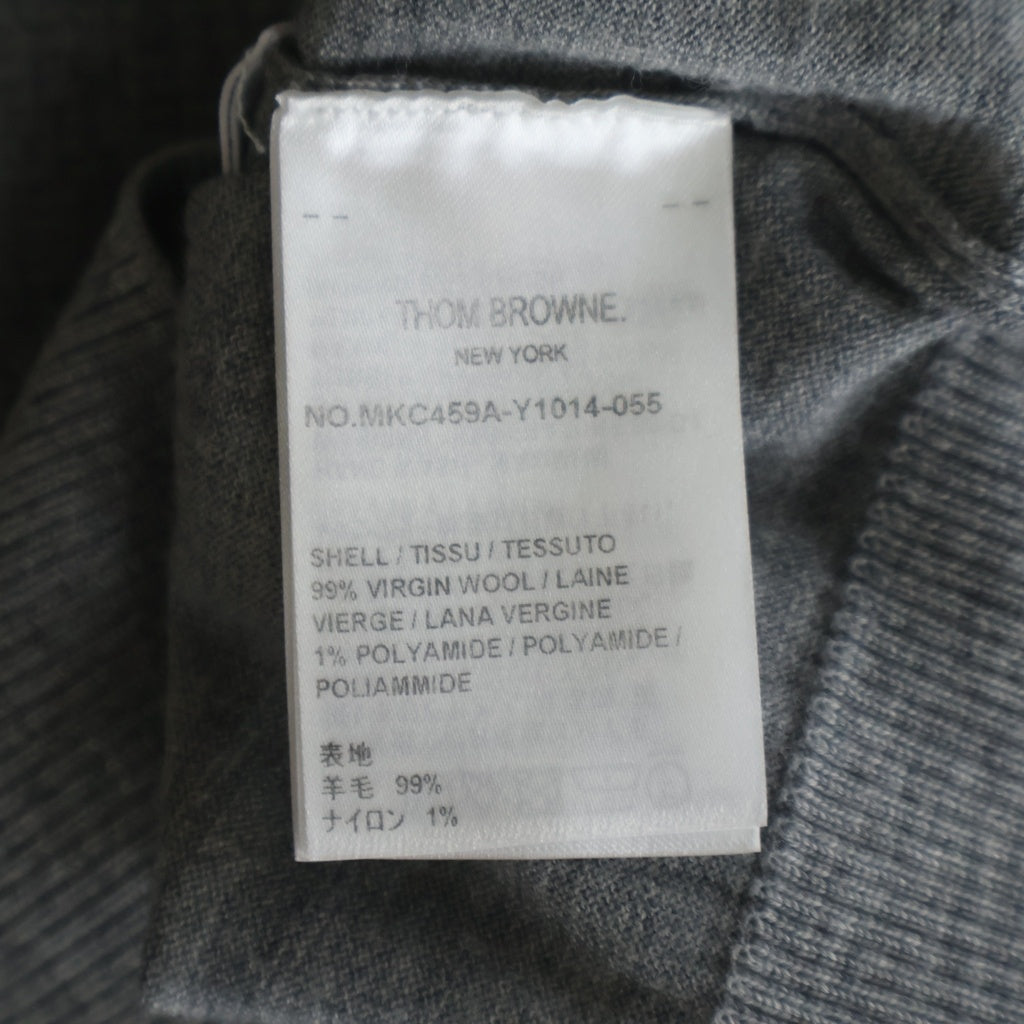 THOM BROWNE(トムブラウン) 4BAR ニットカーディガン MKC459A-Y1014-055 グレー