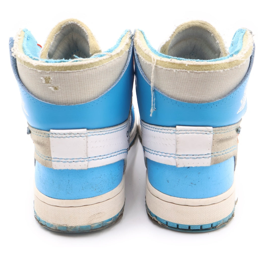 NIKE(ナイキ) ×AIR JORDAN 1 POWDER BLUE UNC AQ0818-148 オフホワイト エアジョーダン1 パウダーブルー ハイカットスニーカー ホワイト/ブルー US5/23.5cm