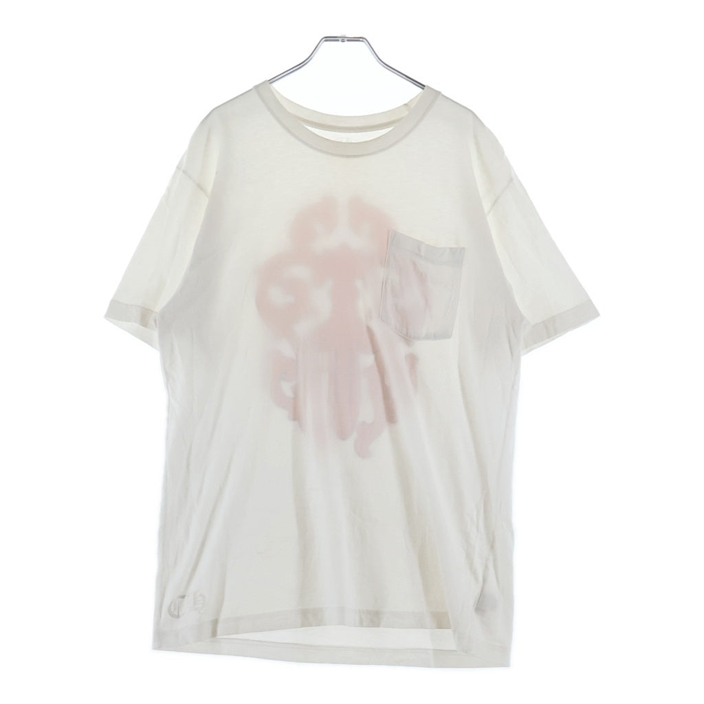 CHROME HEARTS(クロムハーツ) Striped Dagger Tee ダガー 胸ポケットバックプリント 半袖Tシャツ ホワイト