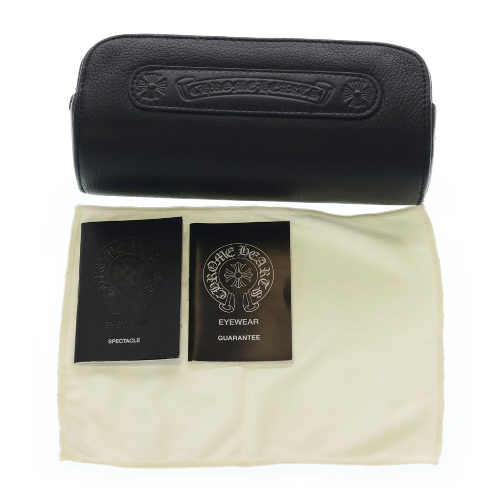 CHROME HEARTS(クロムハーツ) PONTIFASS BSフレア装飾 スクエアレンズサングラス アイウェア ブラウン/ホワイト