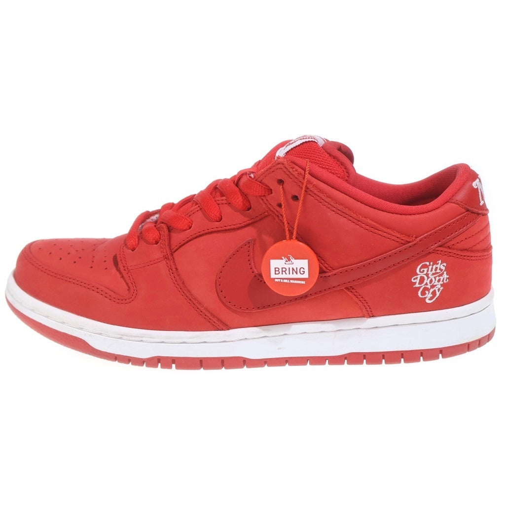 NIKE SB(ナイキエスビー) ×Girls Don't Cry DUNK LOW PRO QS BQ6832-600×ガールズドントクライ ダンク ローカットスニーカー US9.5/27.5cm レッド