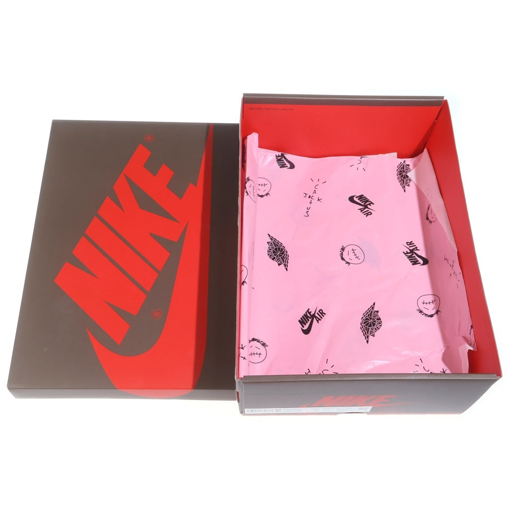 NIKE(ナイキ) ×TRAVIS SCOTT AIR JORDAN 1 LOW OG SP-T CQ4277-001 トラヴィススコット エアジョーダン ローカットスニーカー US9.5/27.5cm ブラウン/ブラック