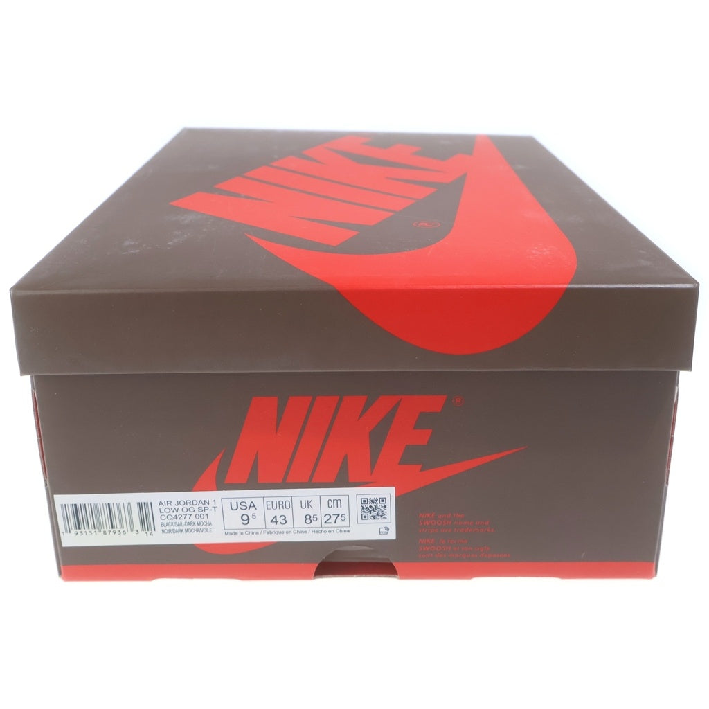 NIKE(ナイキ) ×TRAVIS SCOTT AIR JORDAN 1 LOW OG SP-T CQ4277-001 トラヴィススコット エアジョーダン ローカットスニーカー US9.5/27.5cm ブラウン/ブラック