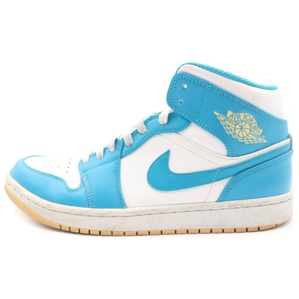 NIKE(ナイキ) AIR JORDAN 1 MIDD AQUATONE エアジョーダン1 ミッド アクアトーン ハイカットスニーカー DQ8426-400 ホワイト/ブルー US9/27.5cm