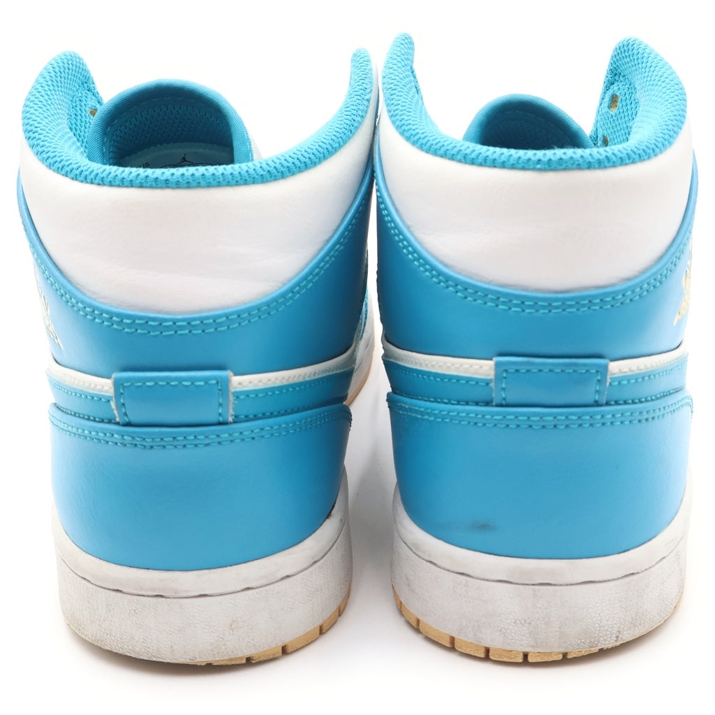 NIKE(ナイキ) AIR JORDAN 1 MIDD AQUATONE エアジョーダン1 ミッド アクアトーン ハイカットスニーカー DQ8426-400 ホワイト/ブルー US9/27.5cm