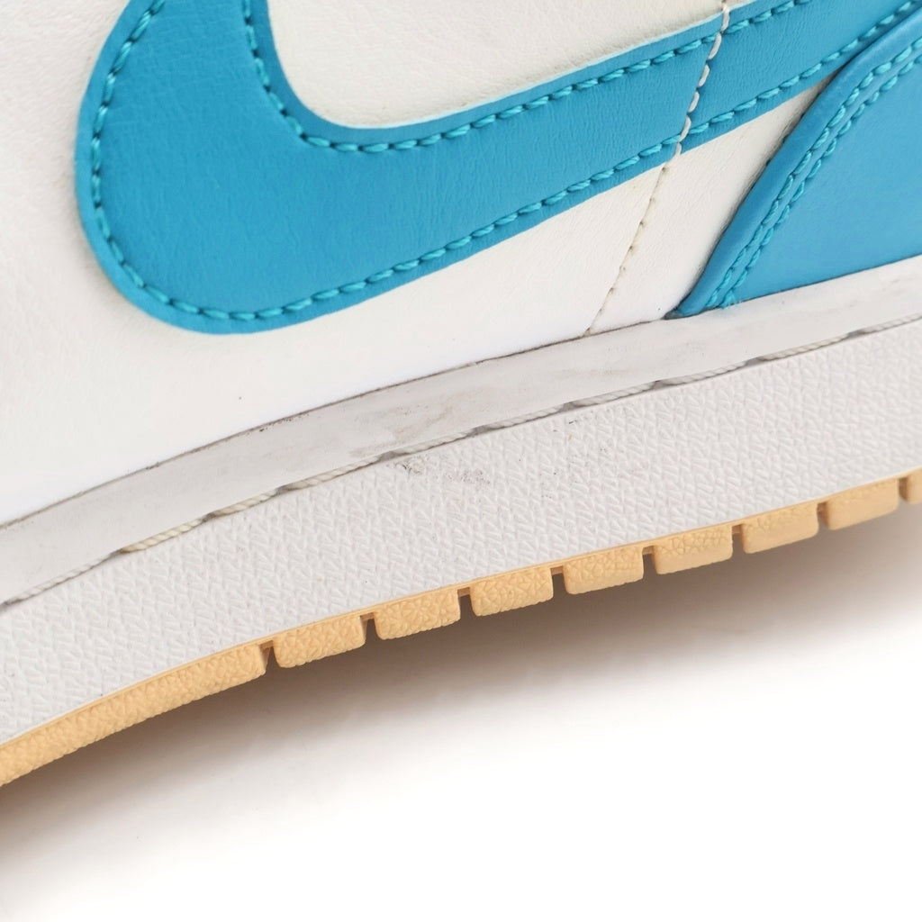 NIKE(ナイキ) AIR JORDAN 1 MIDD AQUATONE エアジョーダン1 ミッド アクアトーン ハイカットスニーカー DQ8426-400 ホワイト/ブルー US9/27.5cm