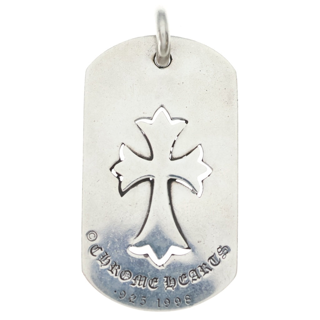 CHROME HEARTS(クロムハーツ) D TAG LRG CROSS DAGG カットアウトクロス ラージ ペンダントトップ シルバー