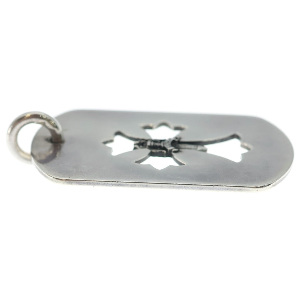 CHROME HEARTS(クロムハーツ) D TAG LRG CROSS DAGG カットアウトクロスダガー ラージドッグタグ ネックレストップ シルバー