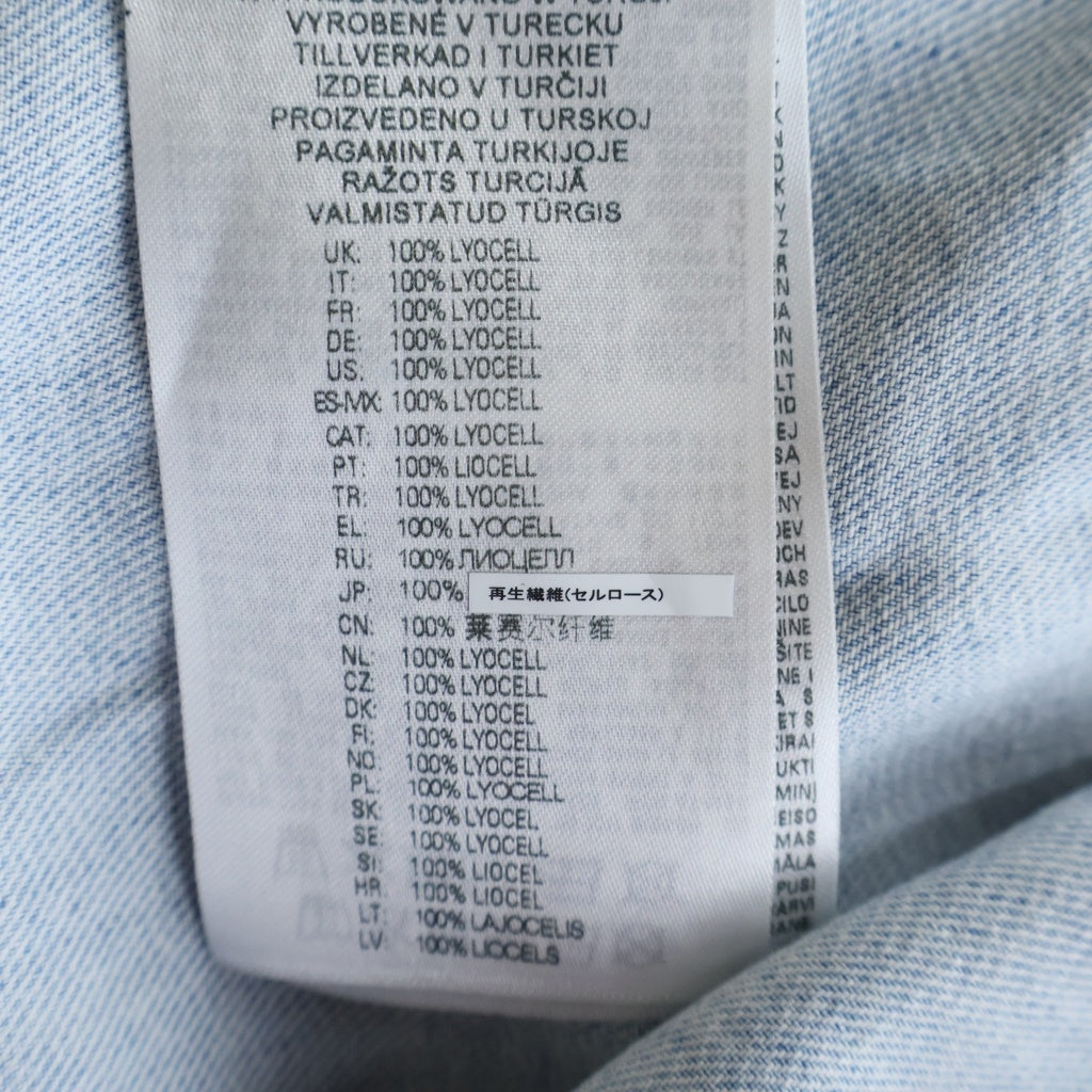 DIESEL(ディーゼル) バッグDロゴ 長袖ロングシャツ ワンピース ライトブルー A113870TGAQ レディース