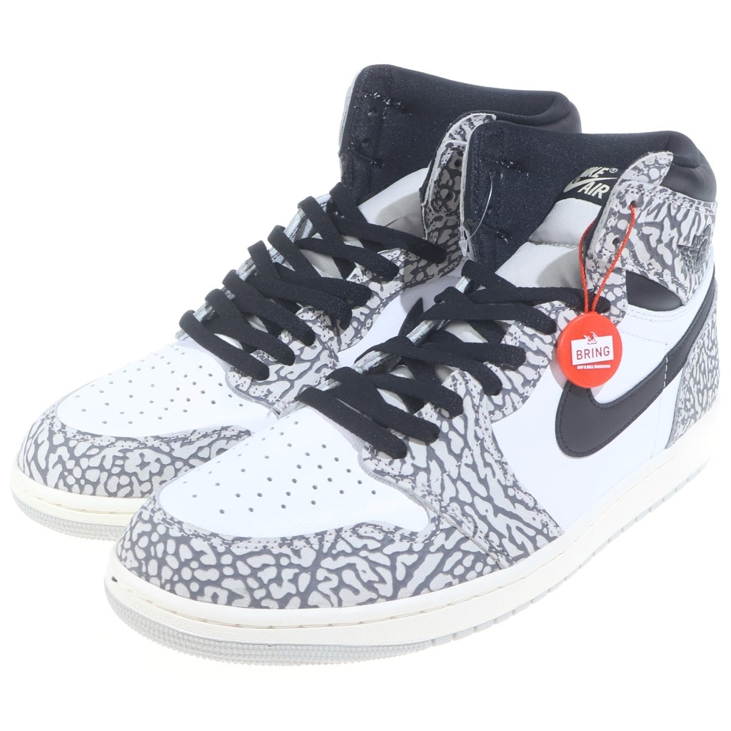 NIKE(ナイキ) AIR JORDAN 1 RETRO HIGH OG WHITE CEMENT ELEPHANT DZ5485-052 エアジョーダン1 ハイ OG ホワイトセメント サファリ ハイカットスニーカー US12/30.0cm