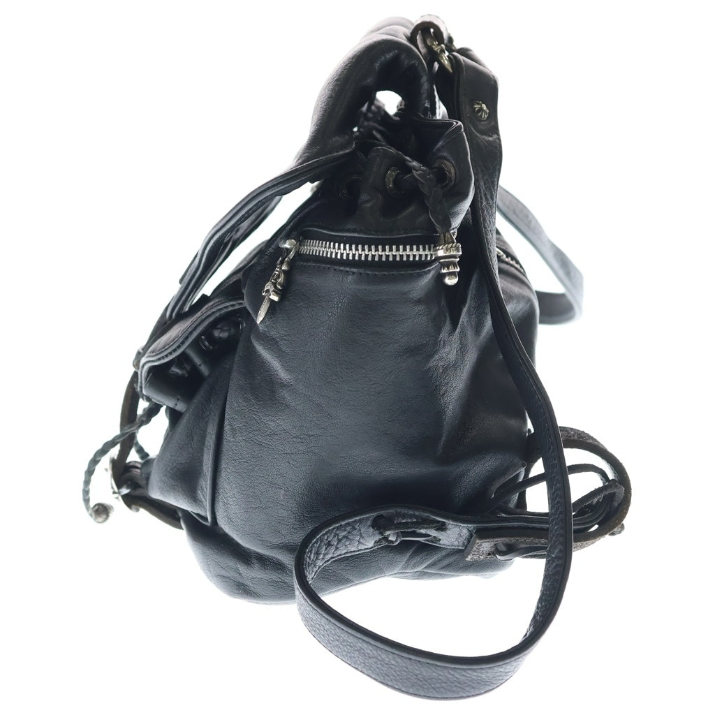 CHROME HEARTS(クロムハーツ) FLERKNEE MINI BACKPACK フレアニー ダガージップ レザー ミニバックパック リュック ブラック