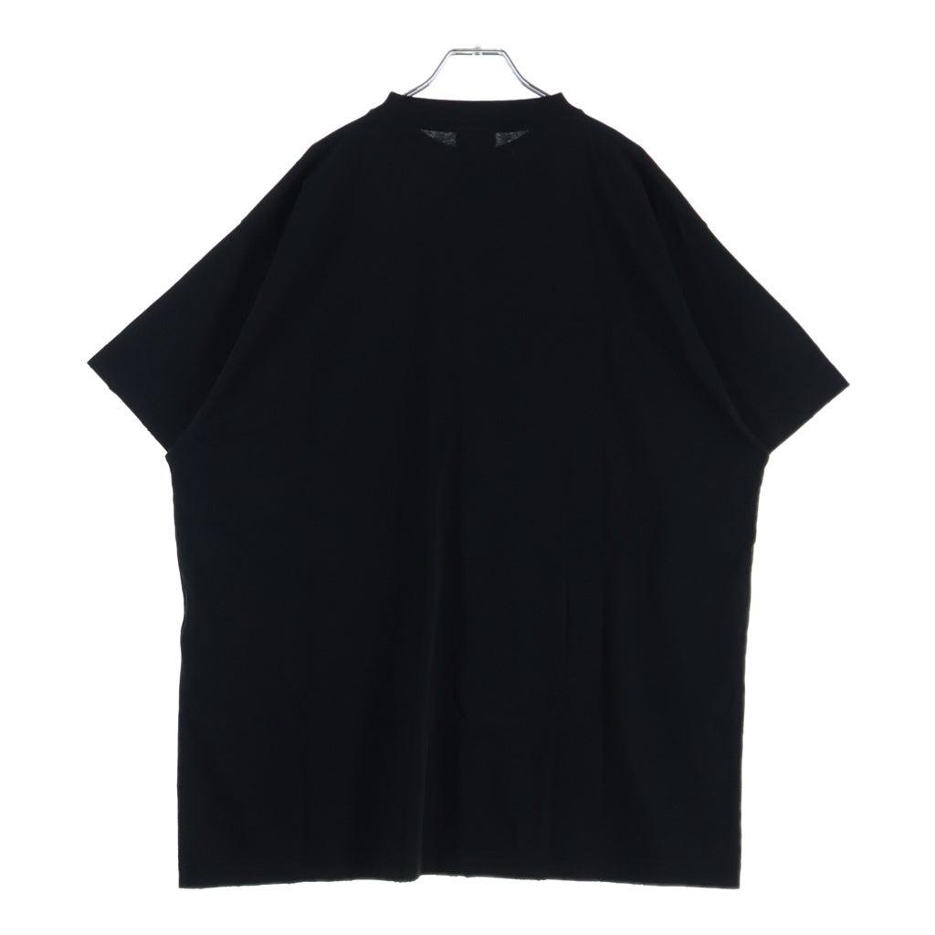 BALENCIAGA(バレンシアガ) 26SS Paris Thunderstorm Oversized T-Shirt デストロイ加工 クルーネック半袖Tシャツ ブラック