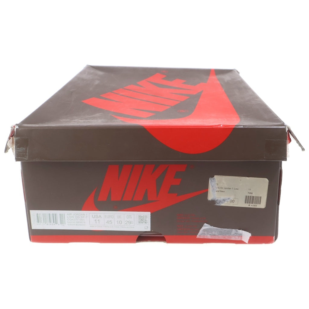NIKE(ナイキ) ×TRAVIS SCOTT AIR JORDAN 1 LOW OG SP-T CQ4277-001 トラヴィススコット エアジョーダン ローカットスニーカー US11/29.0cm ブラウン/ブラック