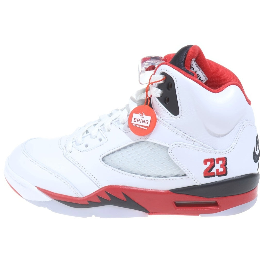 NIKE(ナイキ) AIR JORDAN 5 RETRO OG HQ7978-101 エアジョーダン5 ファイヤーレッド ナンバリング23 ハイカットスニーカー US8.5/26.5cm ホワイト