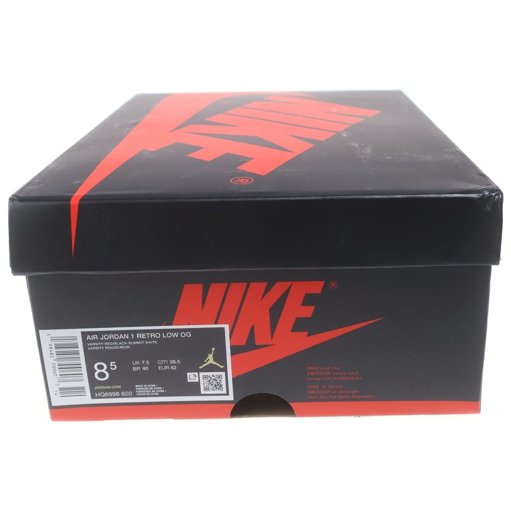 NIKE(ナイキ) AIR JORDAN 1 RETRO LOW OG CHICAGO HQ6998-600 エアジョーダン1 レトロ OG シカゴ ローカットスニーカー US8.5/26.5cm レッド/ホワイト