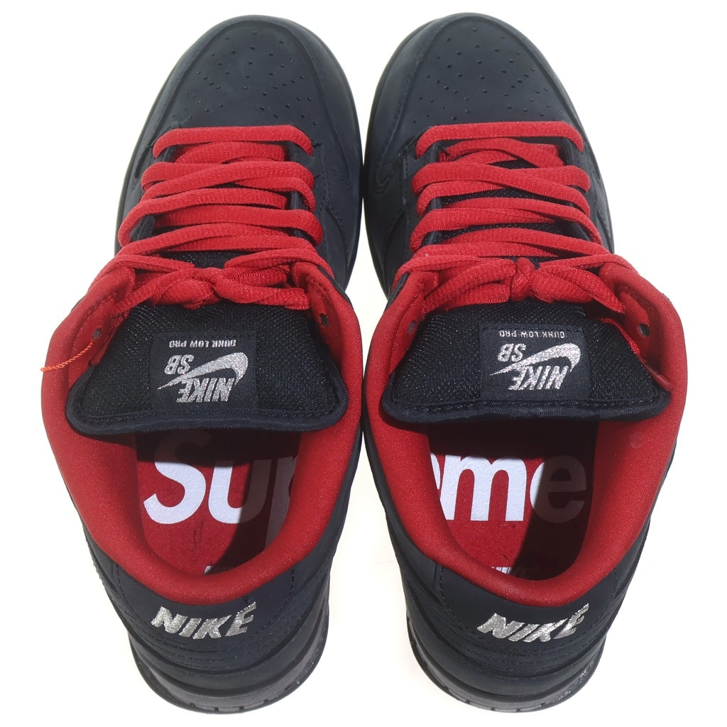 NIKE SB(ナイキエスビー) ×SUPREME DUNK LOW HQ8487-001 シュプリーム ダンク ローカットスニーカー US8.5/26.5cm ブラック