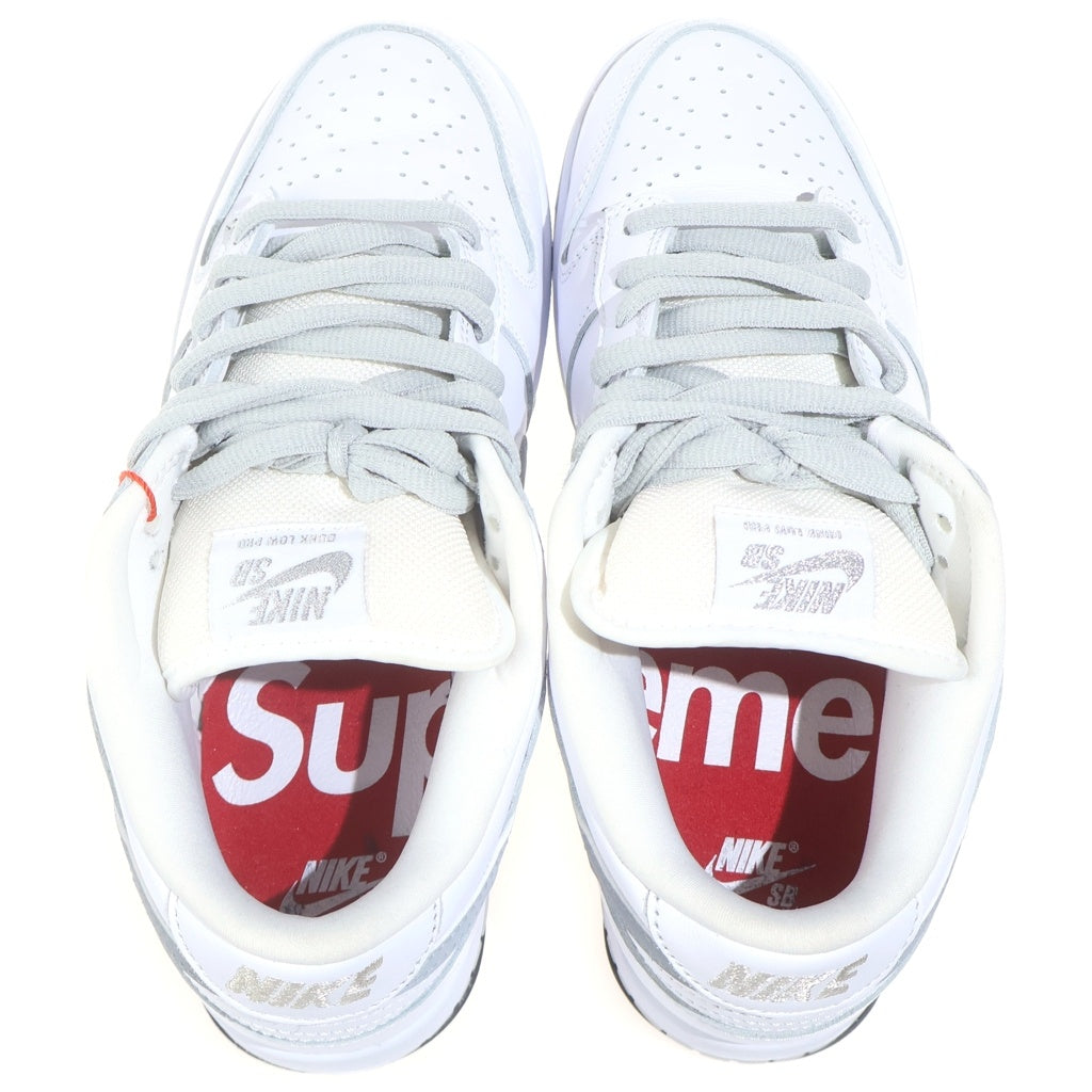 NIKE SB(ナイキエスビー) ×SUPREME DUNK LOW HQ8487-100 シュプリーム ダンク ローカットスニーカー US8.5/26.5cm ホワイト