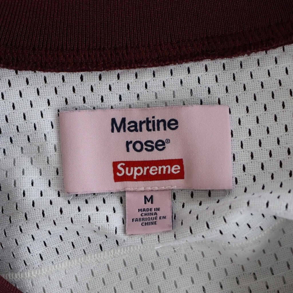 SUPREME(シュプリーム) 24AW x Martine Rose Football Jersey マーティンローズ フットボール ジャージ ゲームシャツ ホワイト/ワインレッド