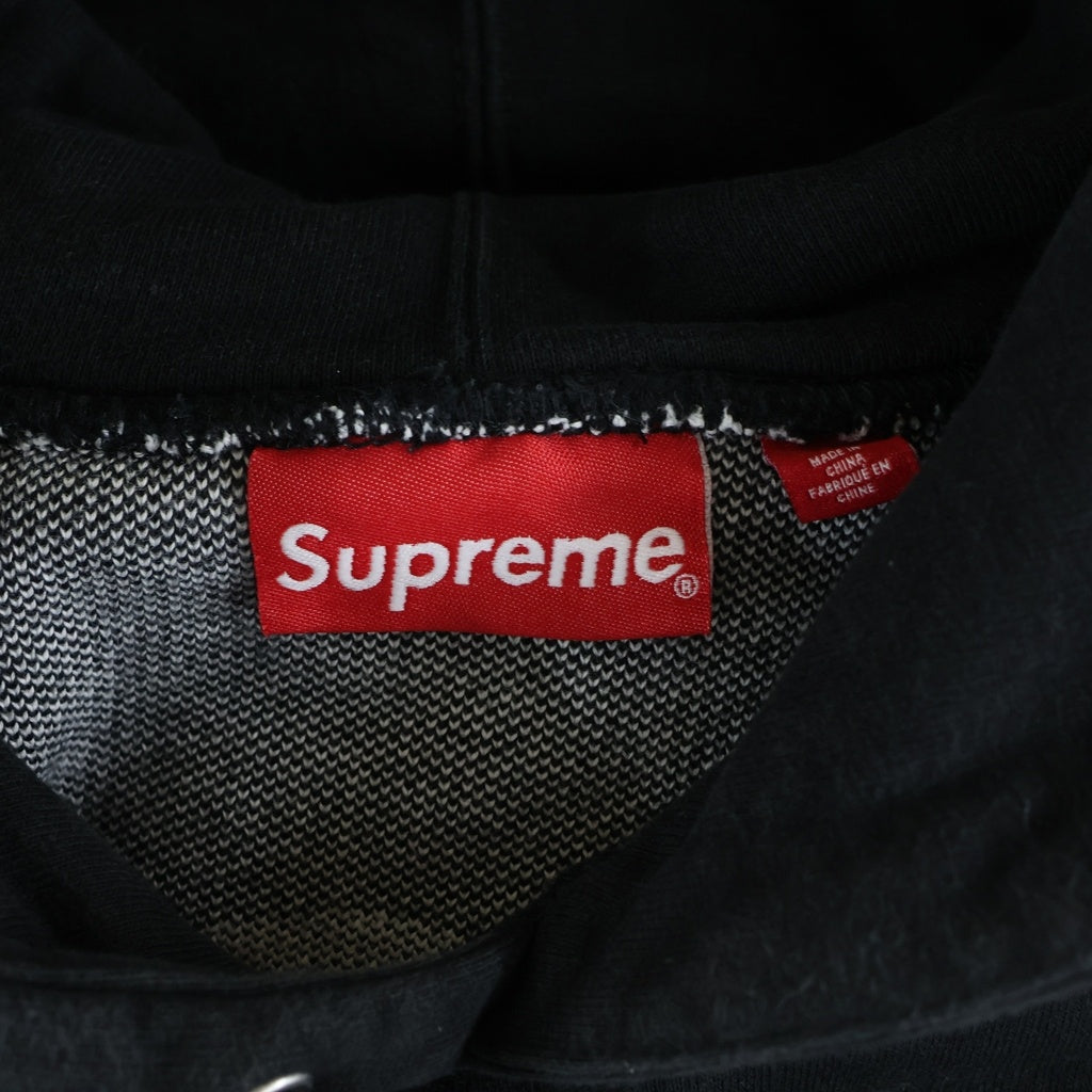 SUPREME(シュプリーム) 23AW Big Logo Jacquard Hooded Sweatshirt ビッグロゴ ジャガードフーディー スウェットプルオーバーパーカー ブラック