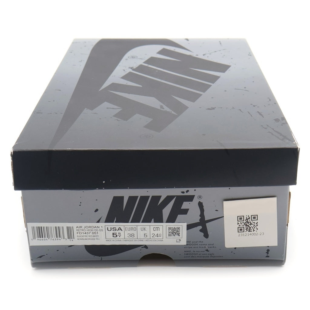 NIKE(ナイキ) WMNS AIR JORDAN 1 RETRO HIGH OG GS FD1437-051 エアジョーダン1 ガールズ ハイカットスニーカー グレー/ホワイト US5Y/23.5cm レディース