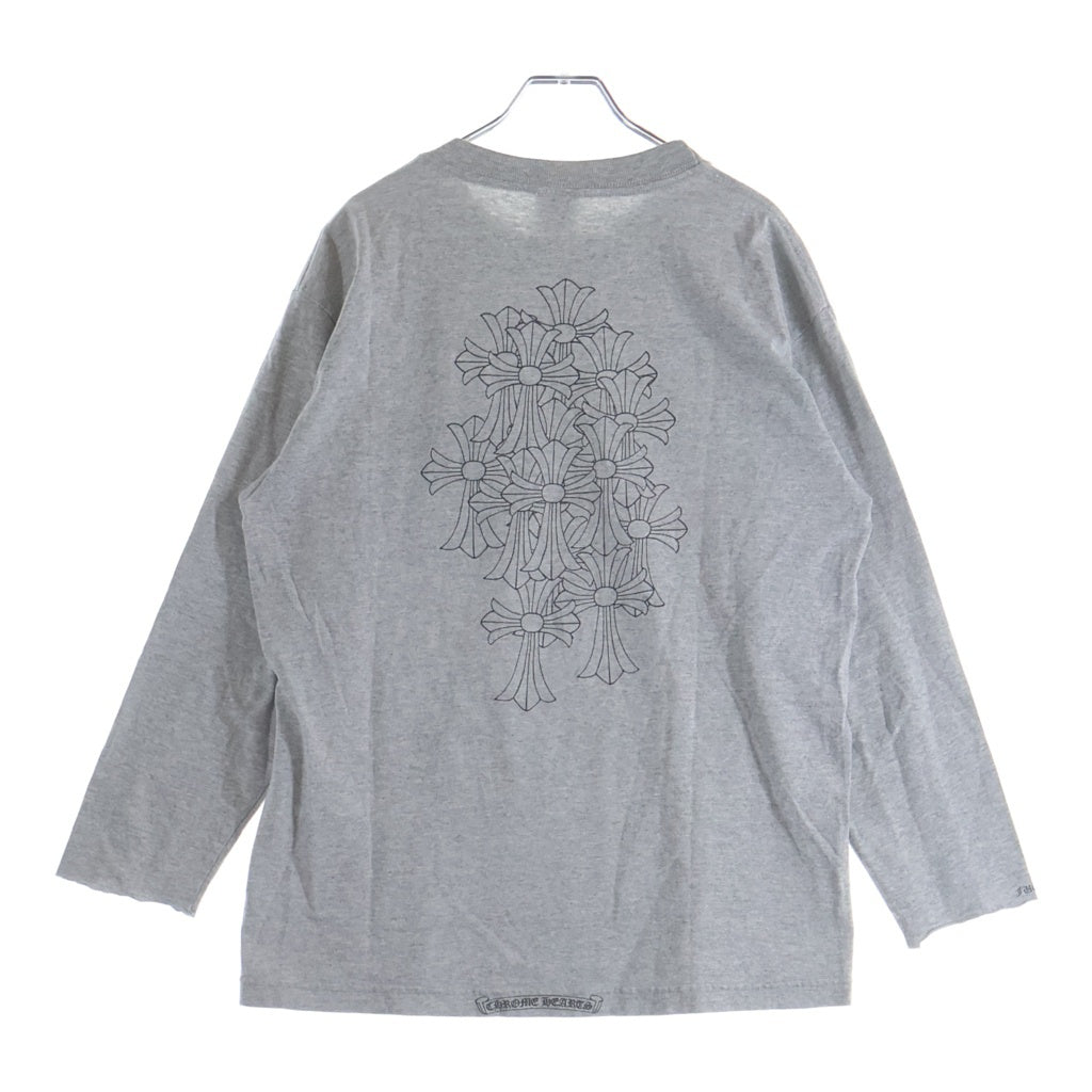 CHROME HEARTS(クロムハーツ) OLD HORSESHOE L/S T-SHIRT オールド ホースシューポケット 長袖Tシャツ カットソー グレー