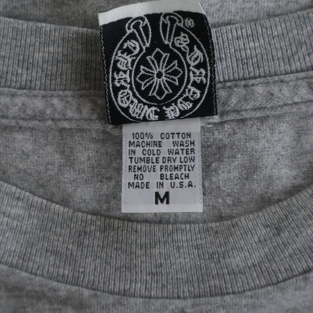 CHROME HEARTS(クロムハーツ) OLD HORSESHOE L/S T-SHIRT オールド ホースシューポケット 長袖Tシャツ カットソー グレー