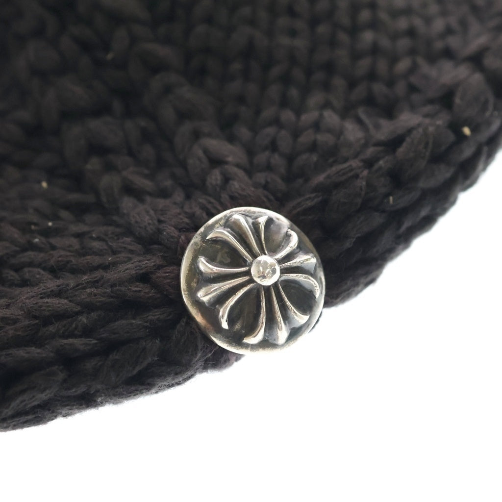 CHROME HEARTS(クロムハーツ) OLD BEANIE CASH オールド クロスパッチ カシミヤ ニットキャップ ビーニー 帽子 ブラック