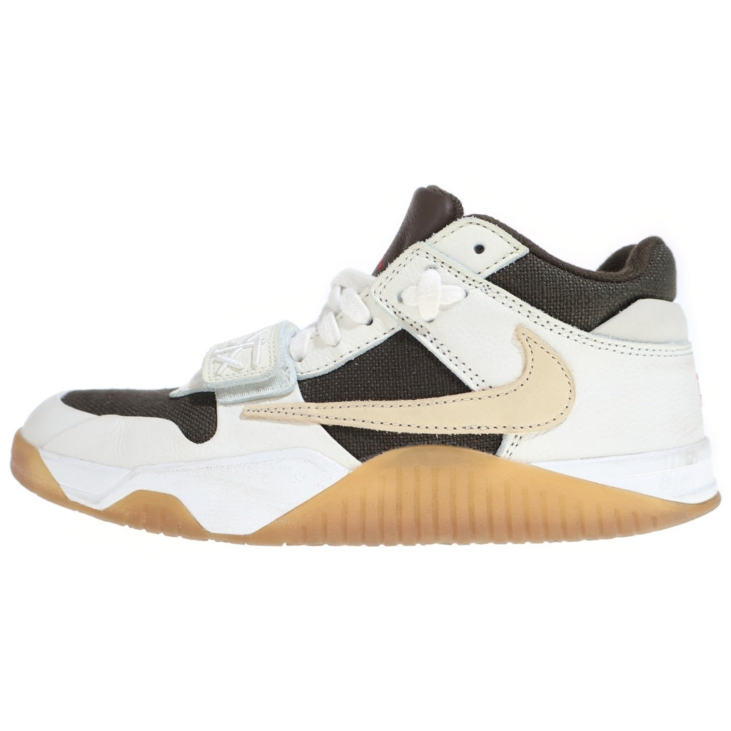 NIKE(ナイキ) ×TRAVIS SCOTT JORDAN JUMPMAN JACK FZ8117‐100 トラヴィススコット ジョーダン ジャンプマン ローカットスニーカー US8.5/26.5cm ホワイト/ブラウン