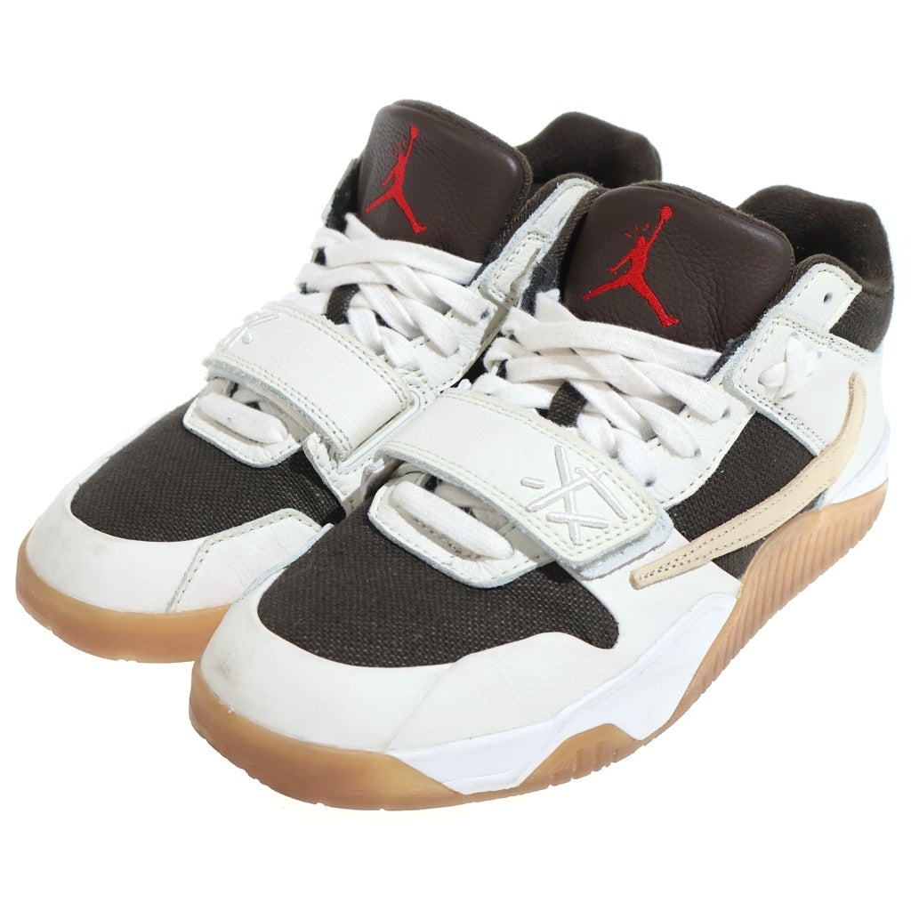 NIKE(ナイキ) ×TRAVIS SCOTT JORDAN JUMPMAN JACK FZ8117‐100 トラヴィススコット ジョーダン ジャンプマン ローカットスニーカー US8.5/26.5cm ホワイト/ブラウン