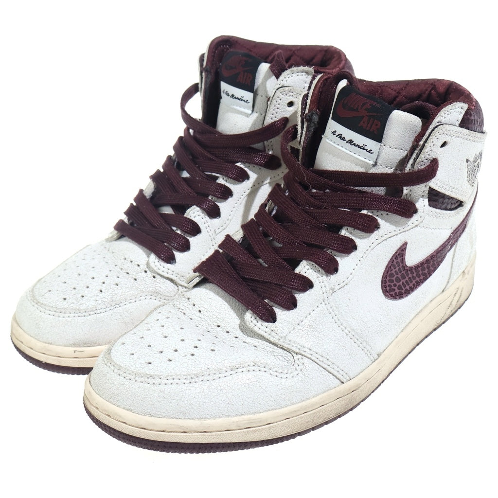 NIKE(ナイキ) ×A MA MANIERE AIR JORDAN 1 DO7097-100 アママニエール エアジョーダン1 レトロ ハイカットスニーカー US8.5/26.5cm ホワイト/ブラウン