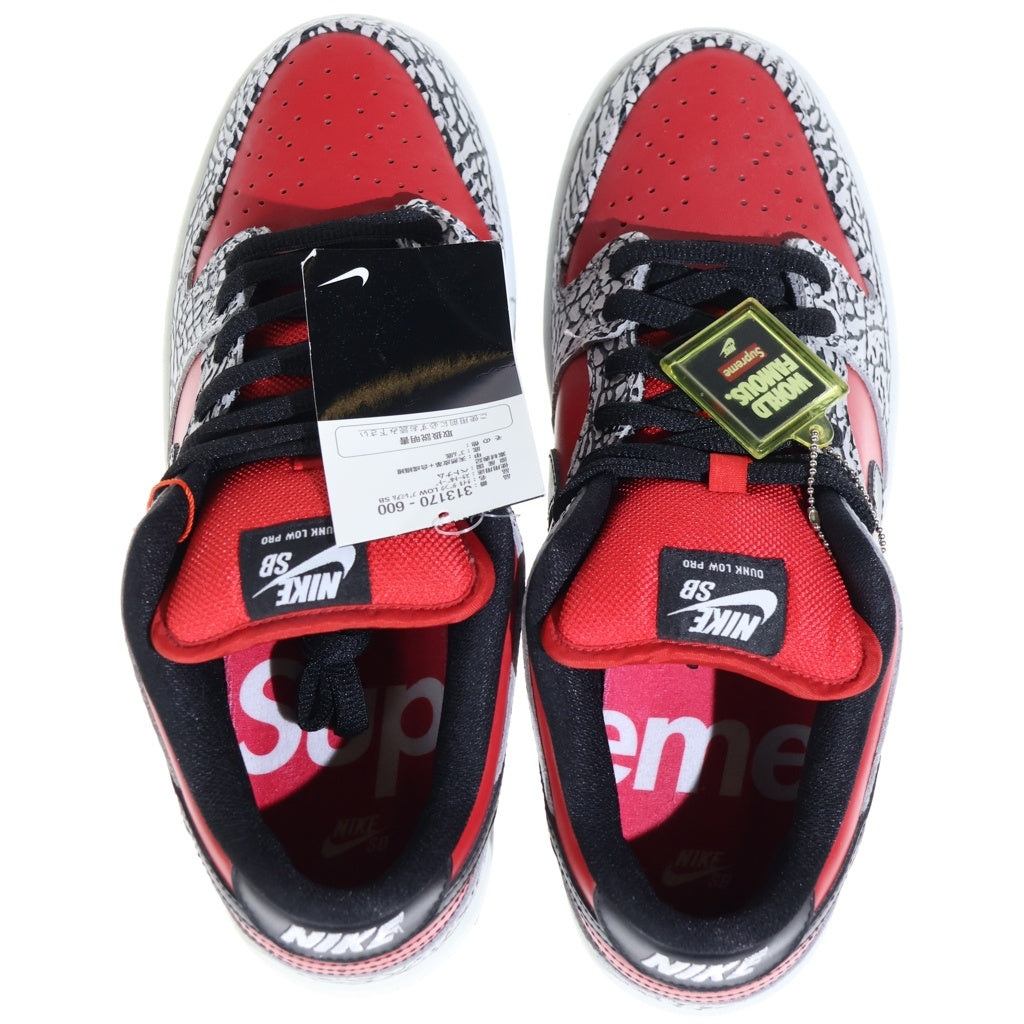 NIKE SB(ナイキエスビー) 【観賞用 2012年製】× DUNK LOW PREMIUM 313170-600 ダンク プレミアム ローカットスニーカー US9.5/27.5cm レッド/ブラック