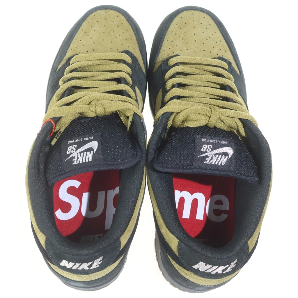 NIKE SB(ナイキエスビー) ×SUPREME DUNK LOW CAMPER GREEN HQ8487-300 シュプリーム アジア限定 ダンク ローカットスニーカー US9.5/27.5cm カーキ