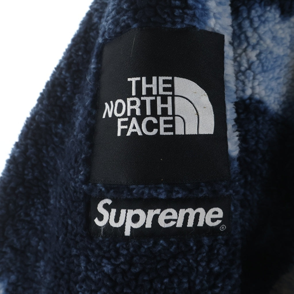 SUPREME(シュプリーム) 21AW×The North Face Bleached Fleece Jacket ノースフェイス ブリーチド フリースジャケット NA52100I ブルー/インディゴ