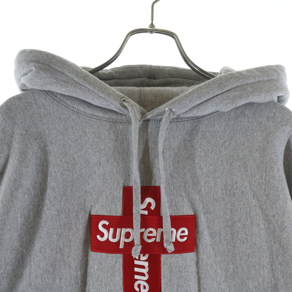 SUPREME(シュプリーム) 20AW Cross Box Logo Hooded Sweatshirt クロスボックスロゴ フーデッド スウェットパーカー グレー