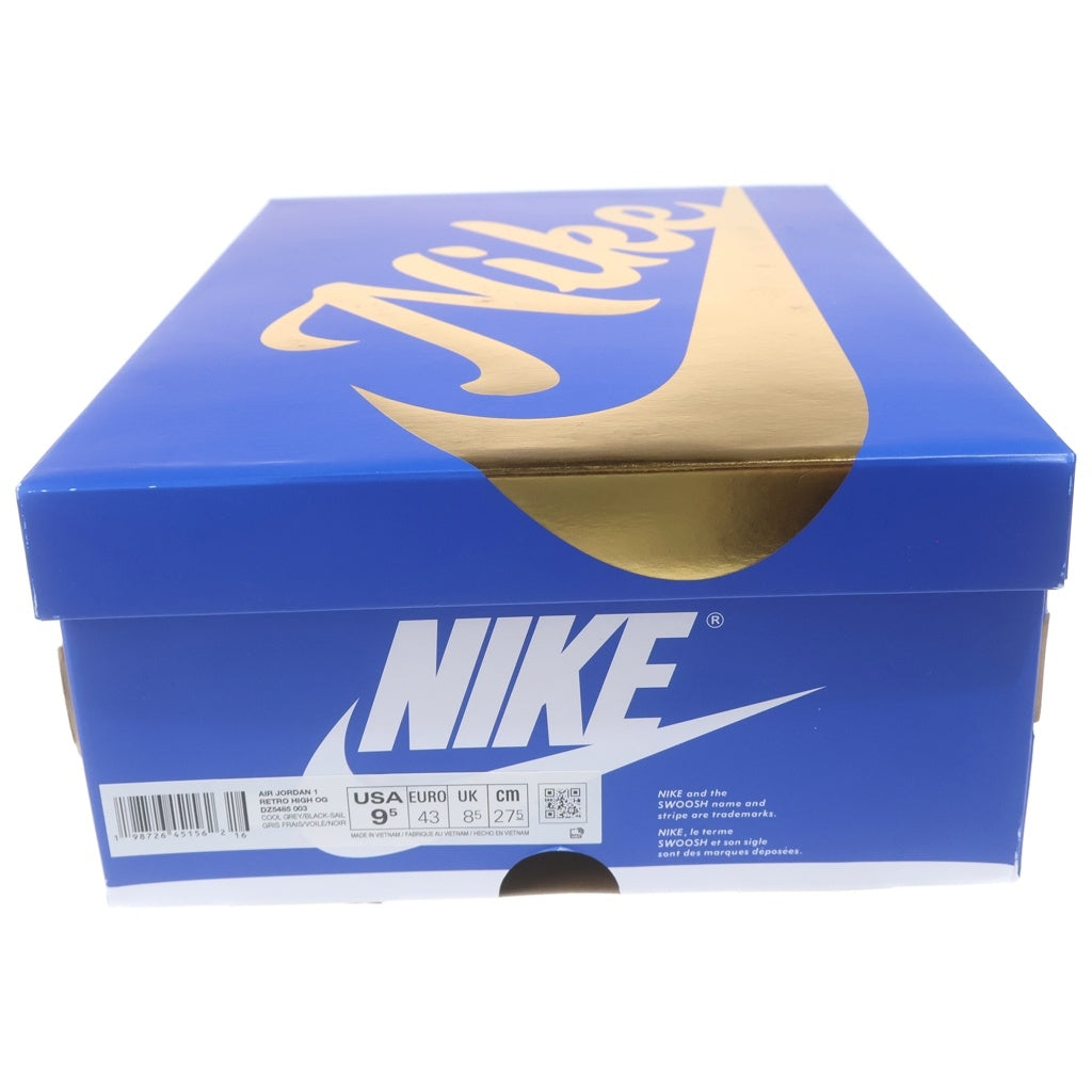 NIKE(ナイキ) AIR JORDAN RETRO HIGH OG COOL GREY DZ5485-003 エアジョーダン1 レトロ レザーハイカットスニーカー グレー/ホワイト US9.5/27.5cm