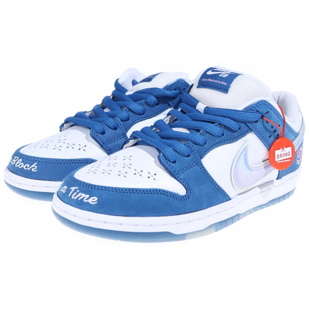NIKE SB(ナイキエスビー) ×BORN X RAISED DUNK LOW PRO QS ONE BLOCK AT A TIME FN7819-400 ボーンアンドレイズド ローカットスニーカー US9/27.0cm ブルー/ホワイト