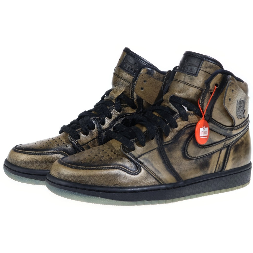 NIKE(ナイキ) AIR JORDAN 1 RETRO HIGH OG WINGS AA2887-035 エアジョーダン1 ウイングス スニーカー US9/27.0cm ブラック/ゴールド