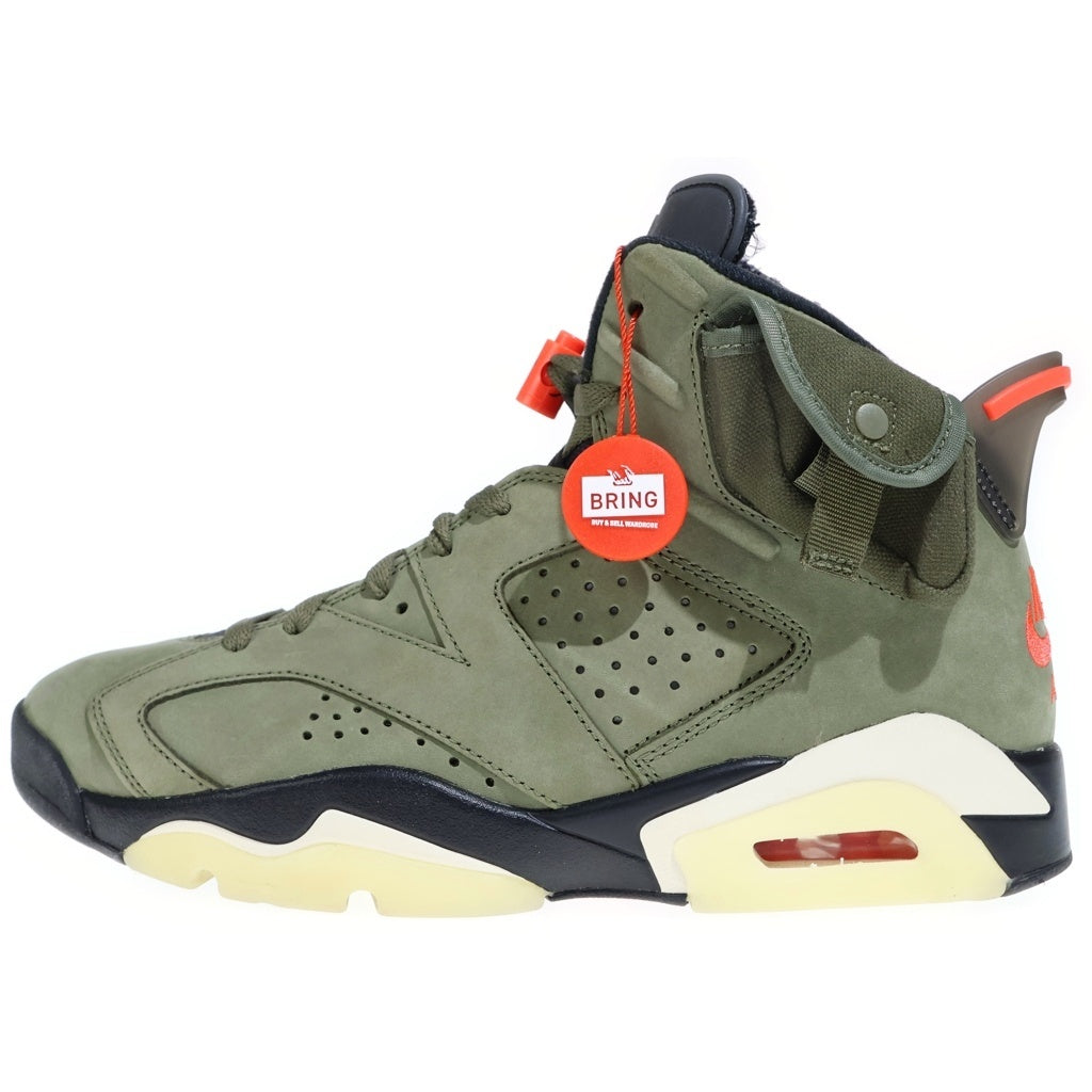 NIKE(ナイキ) ×TRAVIS SCOTT AIR JORDAN 6 RETRO SP CN1084-200 トラヴィス スコット エアジョーダン6 ハイカットスニーカー US9/27.0cm カーキ