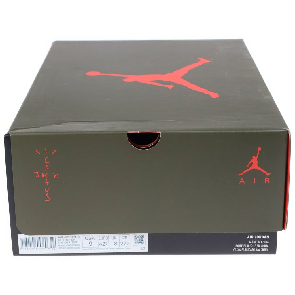 NIKE(ナイキ) ×TRAVIS SCOTT AIR JORDAN 6 RETRO SP CN1084-200 トラヴィス スコット エアジョーダン6 ハイカットスニーカー US9/27.0cm カーキ