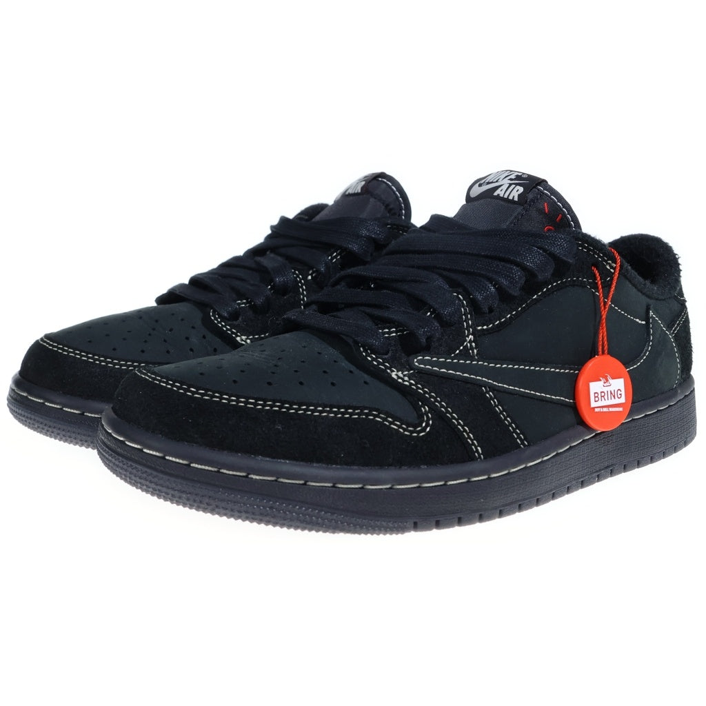 NIKE(ナイキ) ×TRAVIS SCOTT AIR JORDAN 1 LOW OG SP BLACK PHANTOM DM7866-001 エアジョーダン1 ブラックファントム ローカットスニーカー US9/27.0cm ブラック