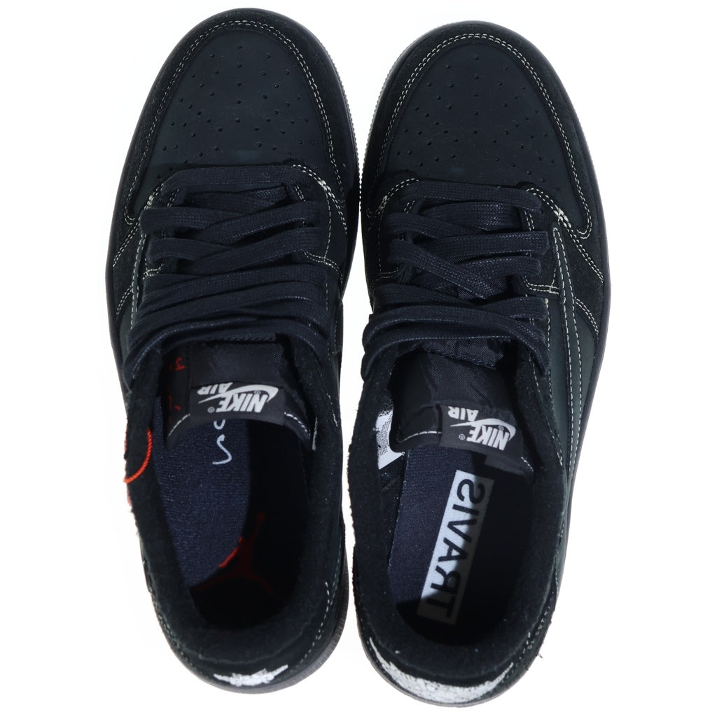 NIKE(ナイキ) ×TRAVIS SCOTT AIR JORDAN 1 LOW OG SP BLACK PHANTOM DM7866-001 エアジョーダン1 ブラックファントム ローカットスニーカー US9/27.0cm ブラック
