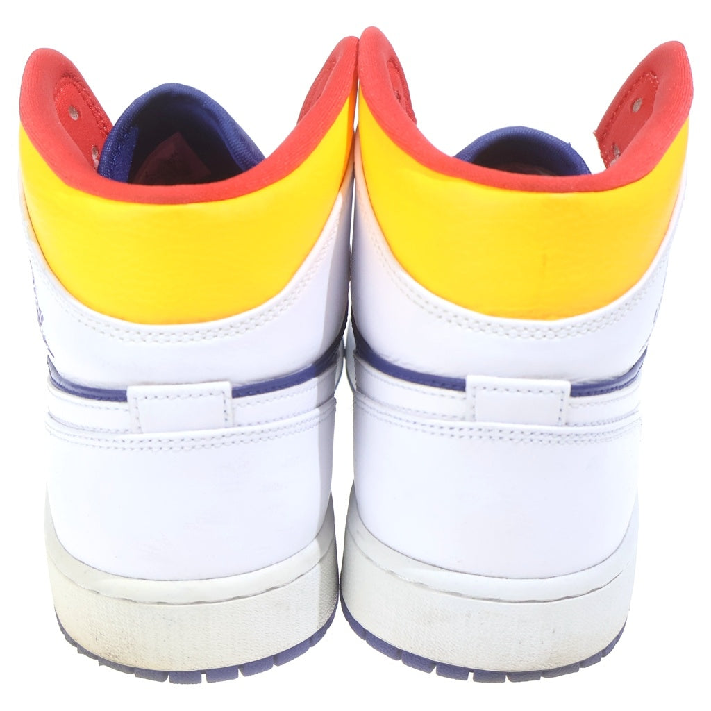NIKE(ナイキ) AIR JORDAN 1 MID WHITE NAVY YELLOW 554724-131 エアジョーダン1 ミッドカットスニーカー ホワイト/ブルー US12/30.0cm