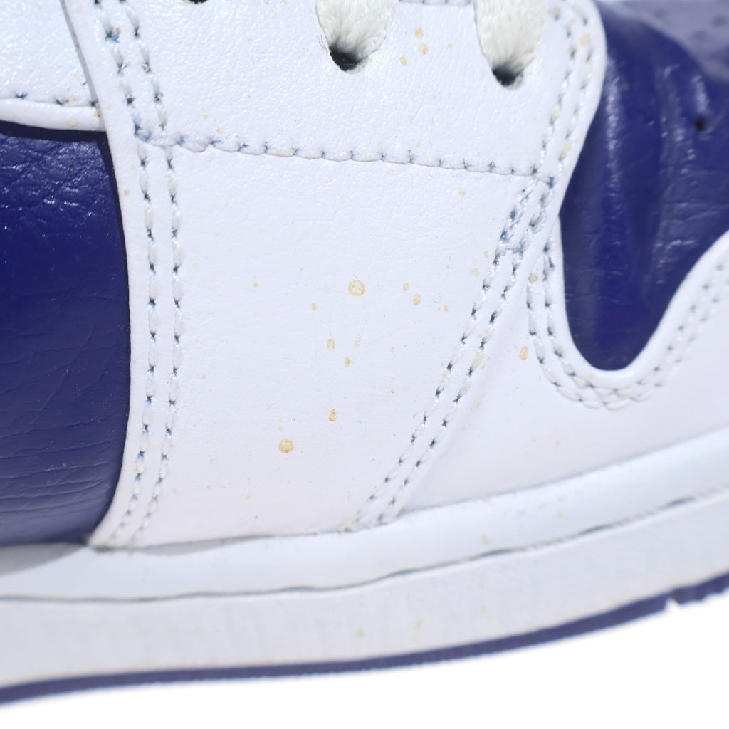 NIKE(ナイキ) AIR JORDAN 1 MID WHITE NAVY YELLOW 554724-131 エアジョーダン1 ミッドカットスニーカー ホワイト/ブルー US12/30.0cm