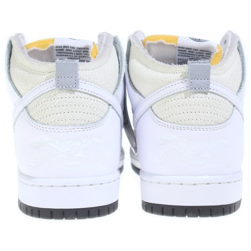 NIKE SB(ナイキエスビー) ×ANTIHERO DUNK HIGH QS WHITE HM5837-100 アンタイヒーロー ダンク ハイカットスニーカー US9/27.0cm ホワイト