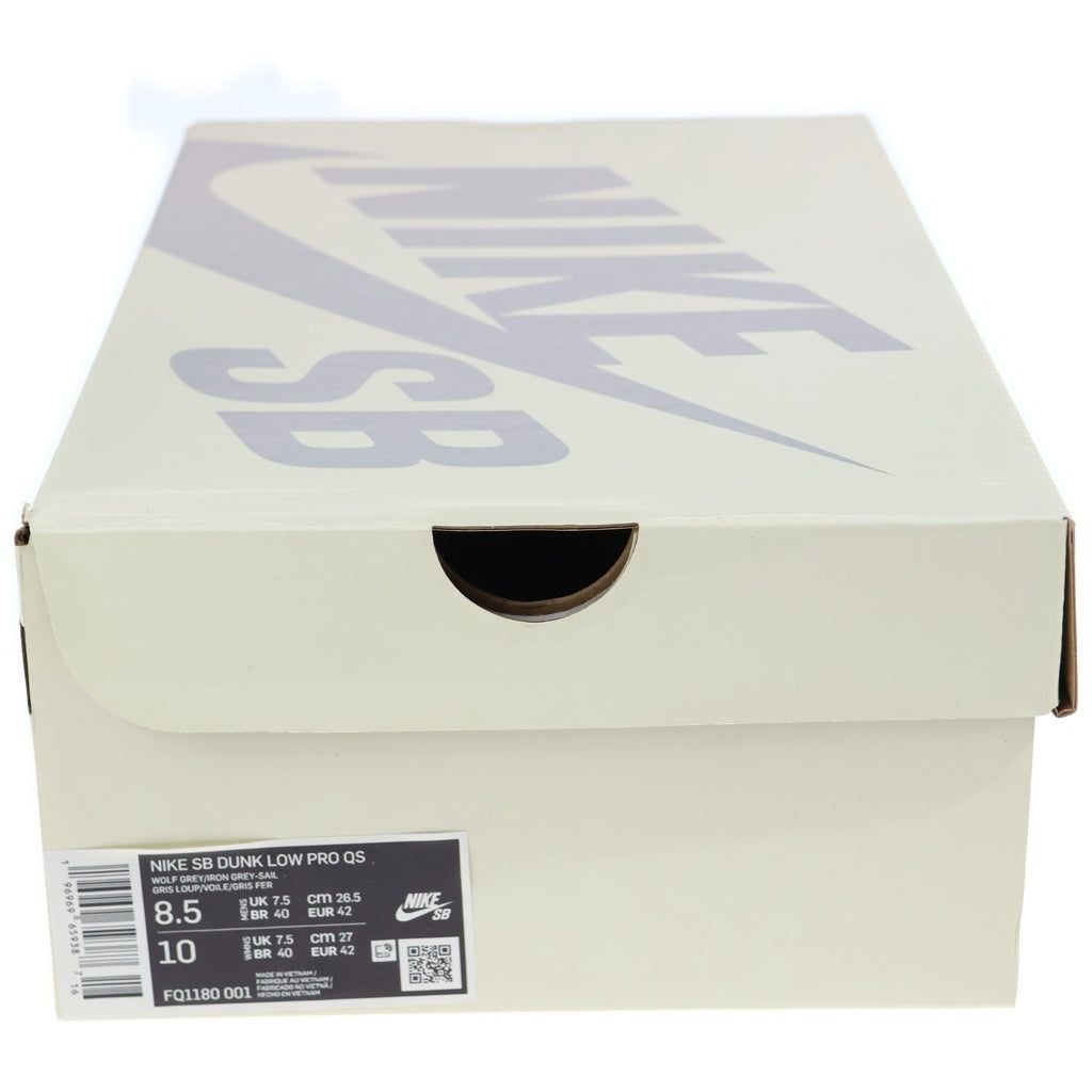 NIKE SB(ナイキエスビー) ×YUTO HORIGOME DUNK LOW PRO QS FQ1180-001 堀米雄斗 ダンク プロ クイックストライク ローカットスニーカー US8.5/26.5cm ホワイト/グレー
