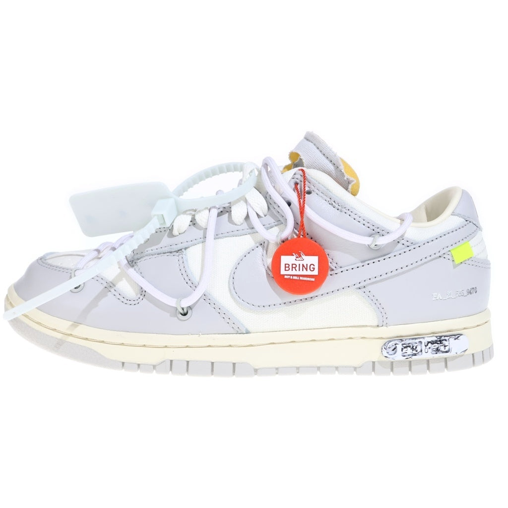 NIKE(ナイキ) OFF-WHITE DUNK LOW 1 OF 50 DM1602-123 オフホワイト ダンク 49番 ローカットスニーカーUS8.5/26.5cm ホワイト /グレー